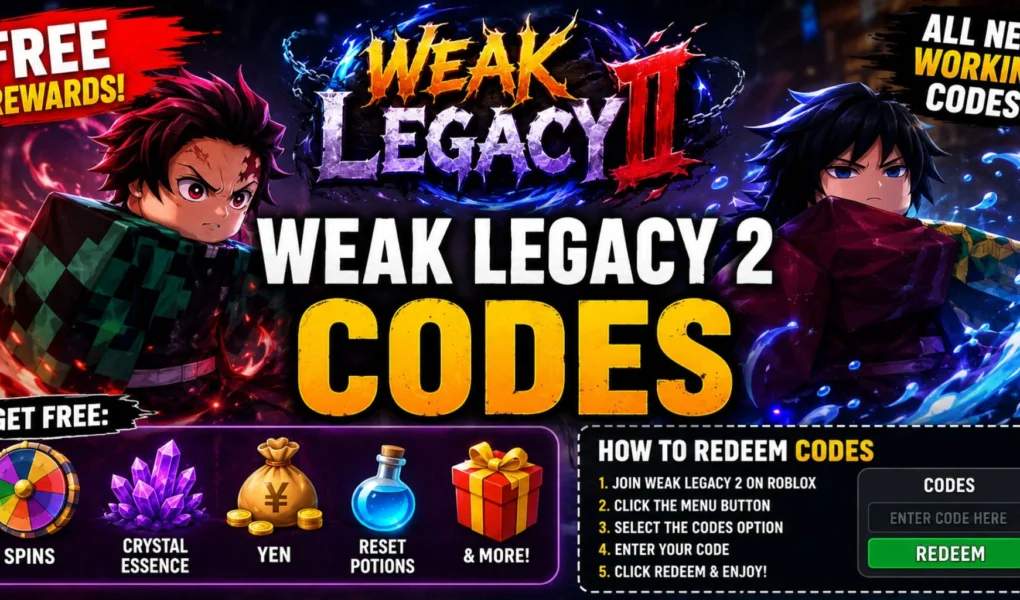 Weak Legacy 2 Codes (July 2026): All the Best Working Codes