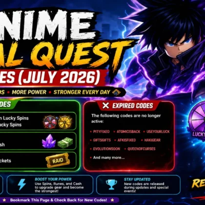 Anime Final Quest Codes (July 2026): Best Active Codes