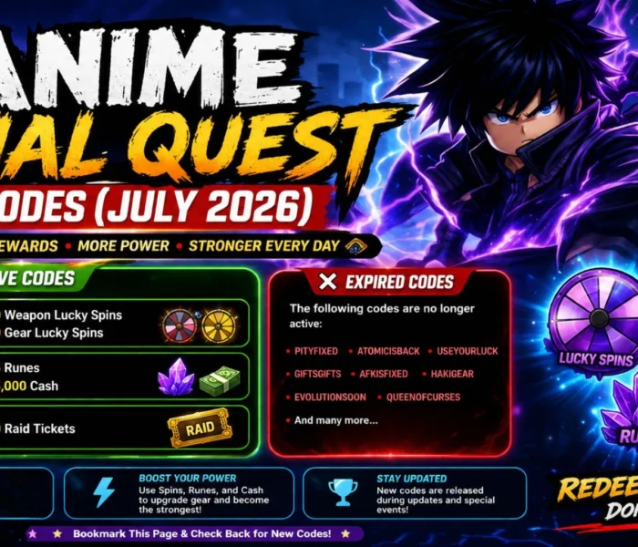 Anime Final Quest Codes (July 2026): Best Active Codes