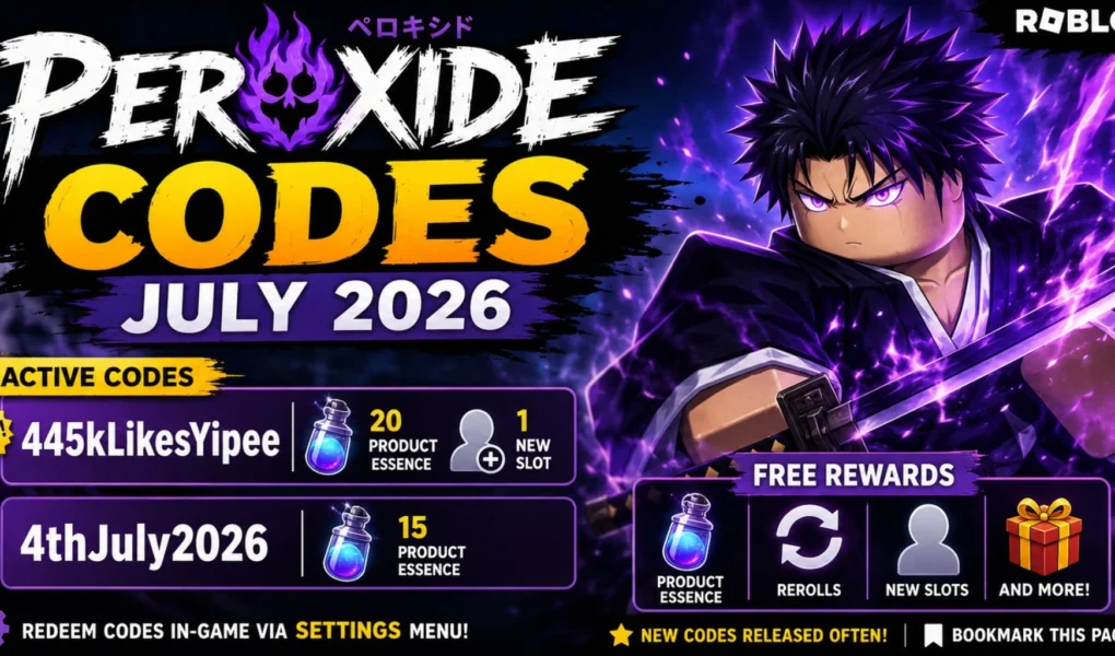 Peroxide Codes (July 2026): Best Active Codes