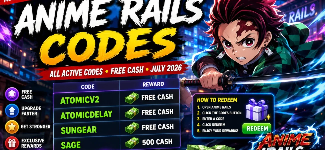 Anime Rails Codes (July 2026): Best Active Codes