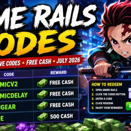 Anime Rails Codes (July 2026): Best Active Codes