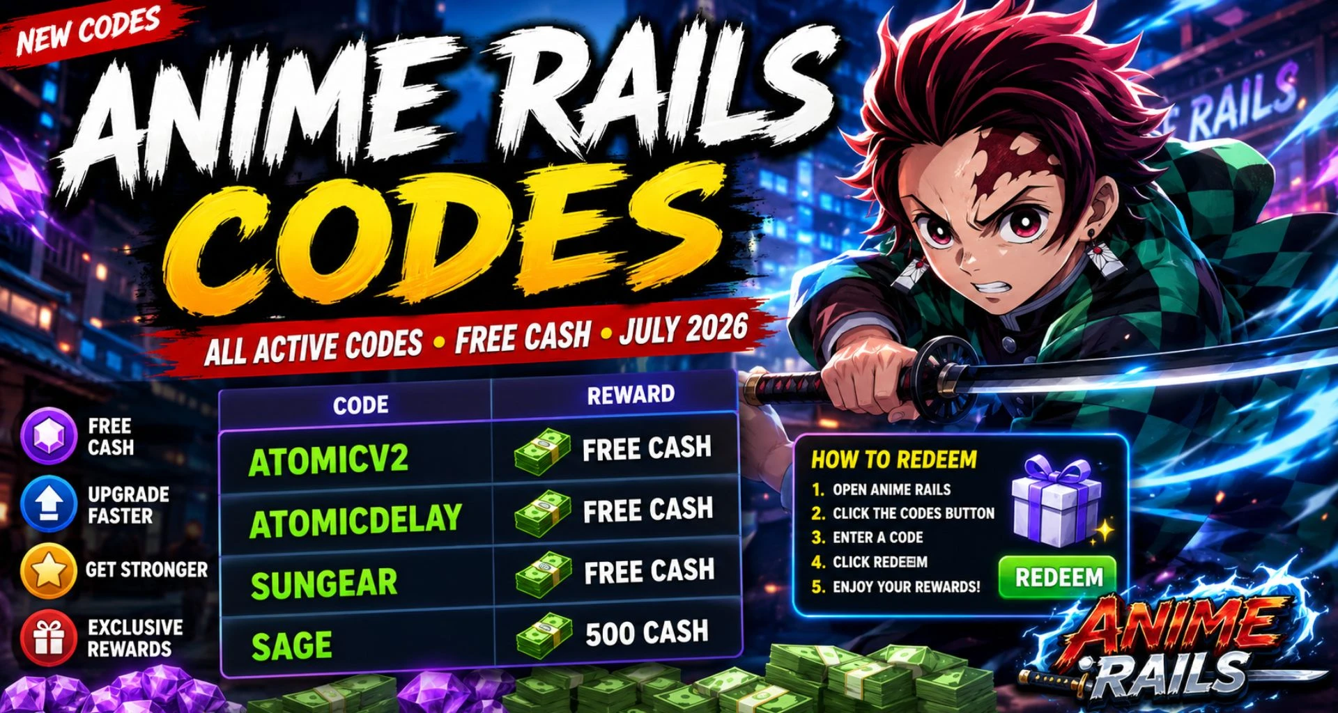 Anime Rails Codes (July 2026): Best Active Codes