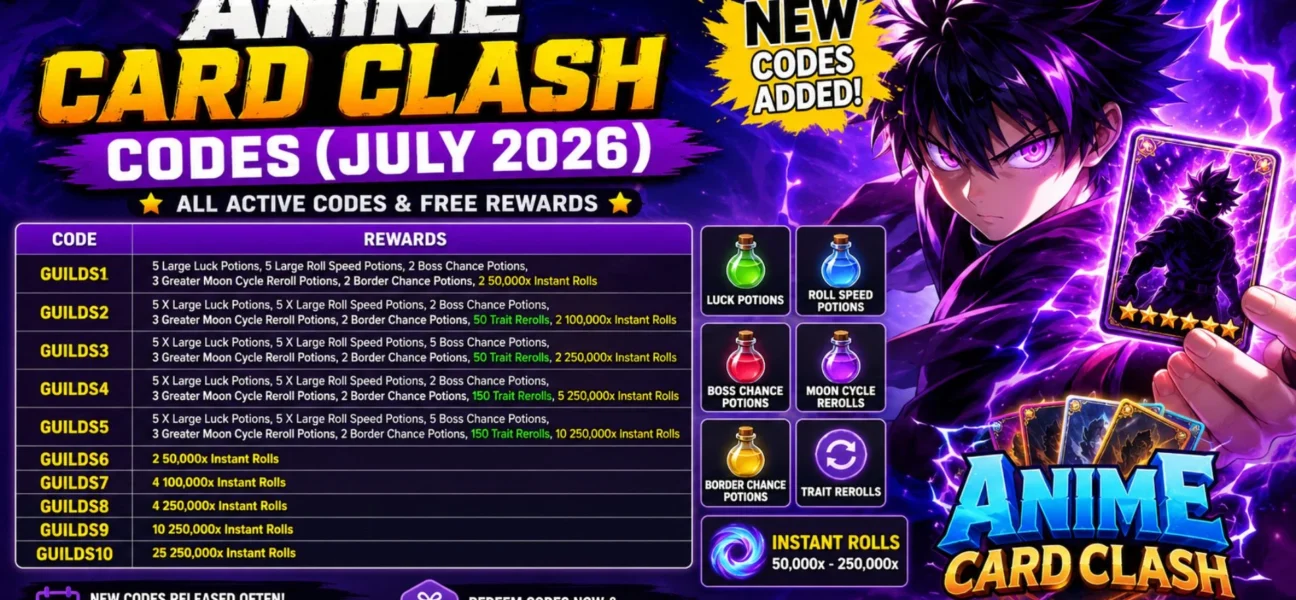 Anime Card Clash Codes (July 2026): Best Active Codes