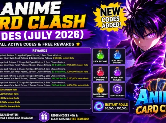 Anime Card Clash Codes (July 2026): Best Active Codes