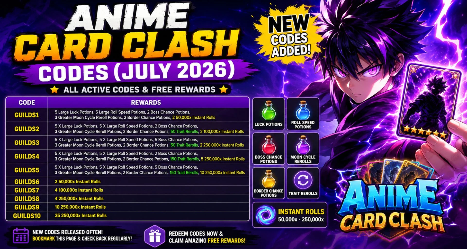 Anime Card Clash Codes (July 2026): Best Active Codes