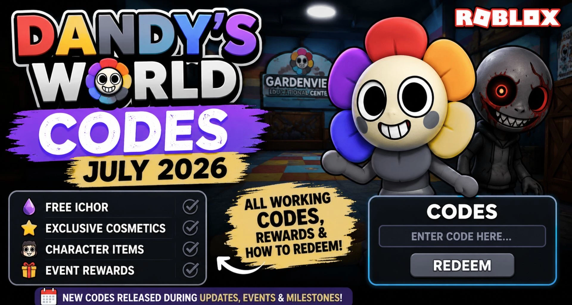 Dandy's World Codes (July 2026): All Best Working Codes