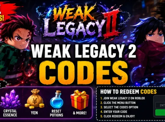 Weak Legacy 2 Codes (July 2026): All the Best Working Codes