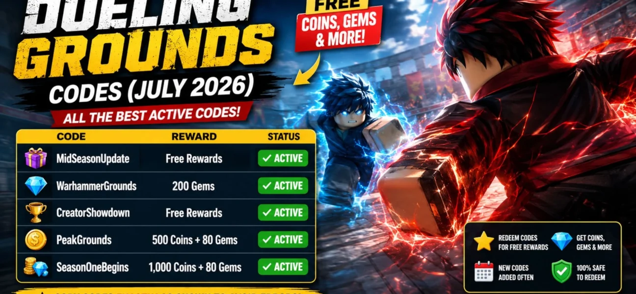 Dueling Grounds Codes (July 2026): All the Best Active Codes