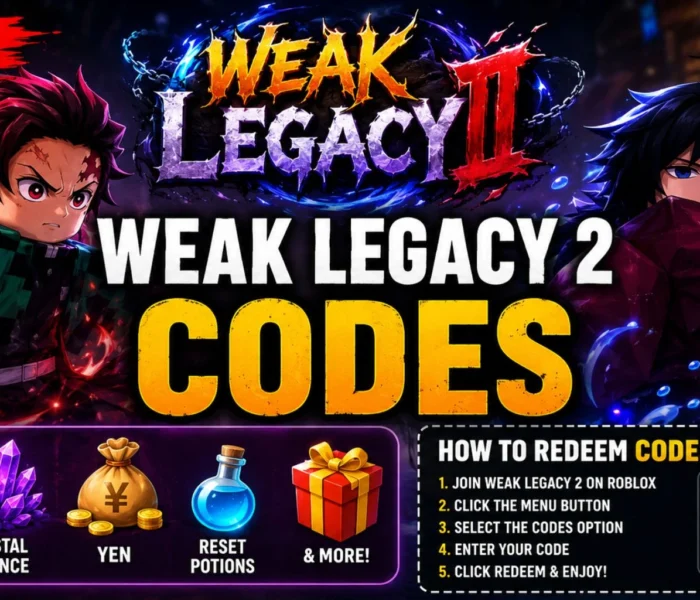 Weak Legacy 2 Codes (July 2026): All the Best Working Codes